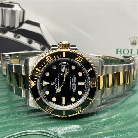 rolex 18k yellow gold & stainless steel submariner 116613ln|rolex daytona oysterflex white gold.